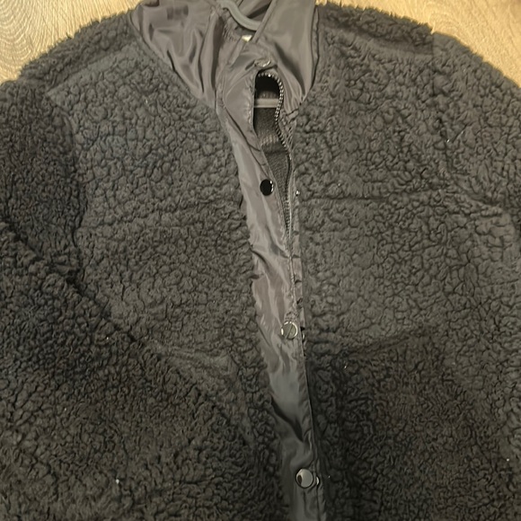 black teddy bear jacket - Picture 1 of 4